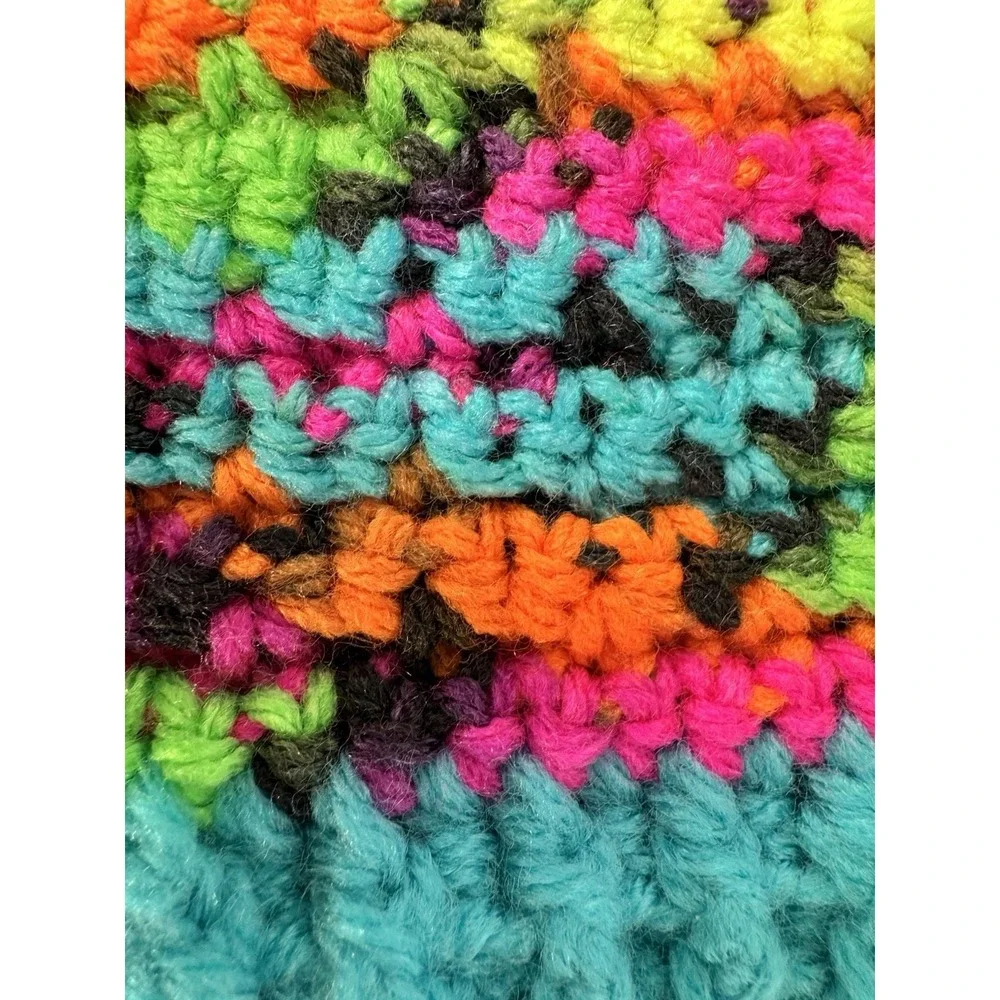 X-Small Dog‎ Sweater Turquoise Variegated Handmade Crochet